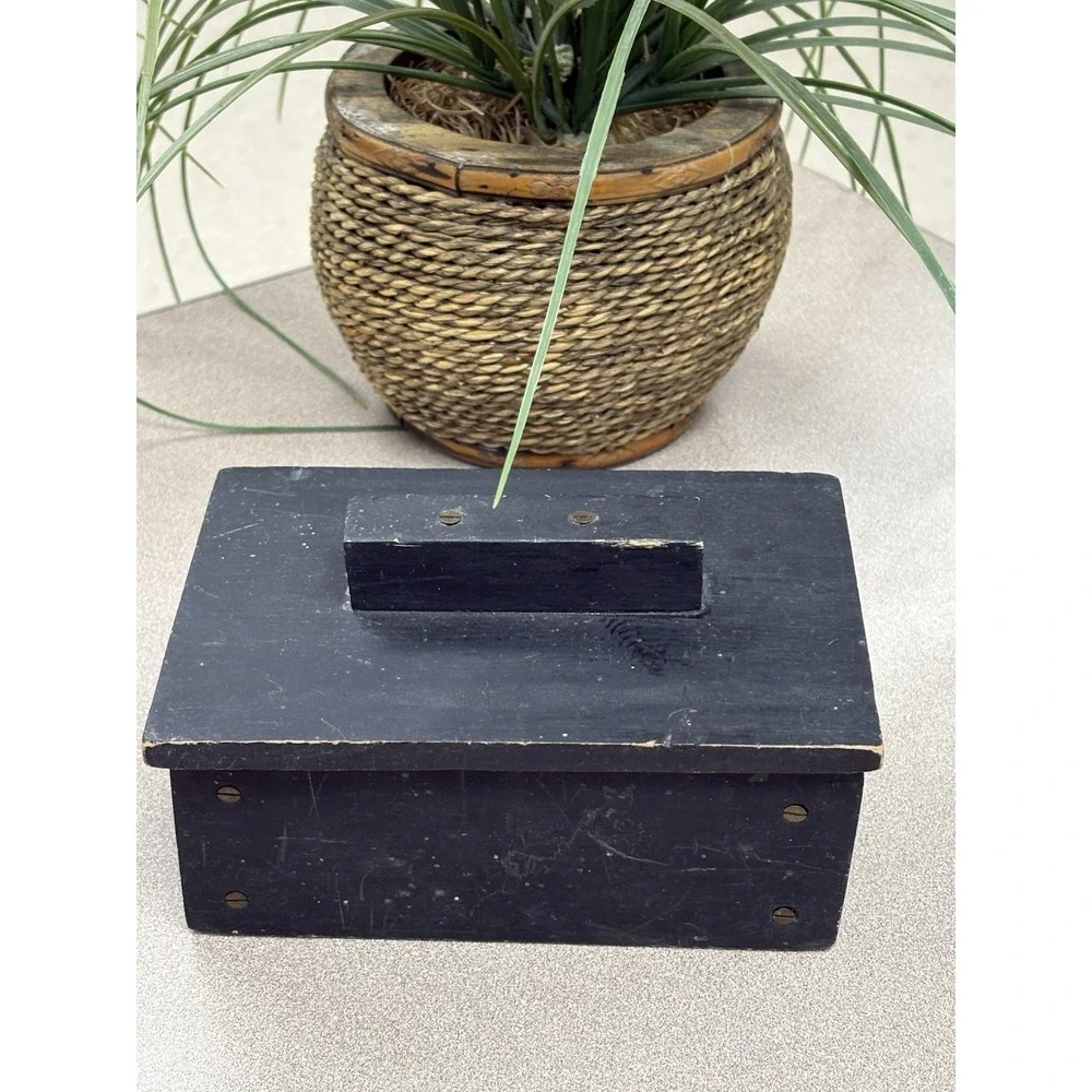 Hand Painted Wooden Vintage Rustic Decorative Box Multipurpose Storage Box